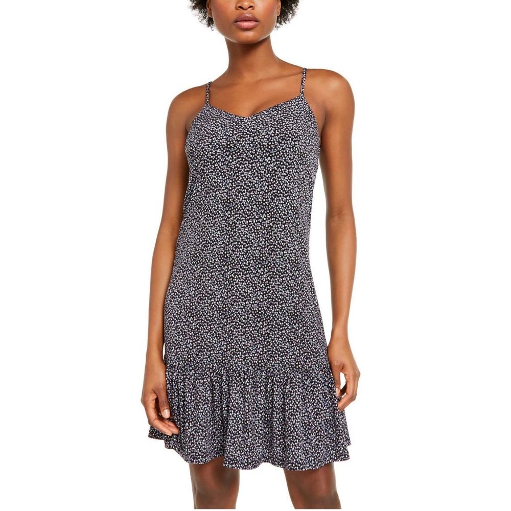 MICHAEL Michael Kors Women’s Floral Print Slip Dress Ruffle Hem Size Medium
